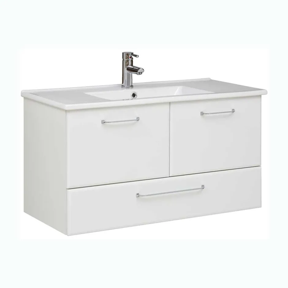 Waschtisch-Konsole mit Keramikbecken - Estateas^Wohnen Discount