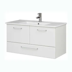 Waschtisch-Konsole mit Keramikbecken - Estateas^Wohnen Discount