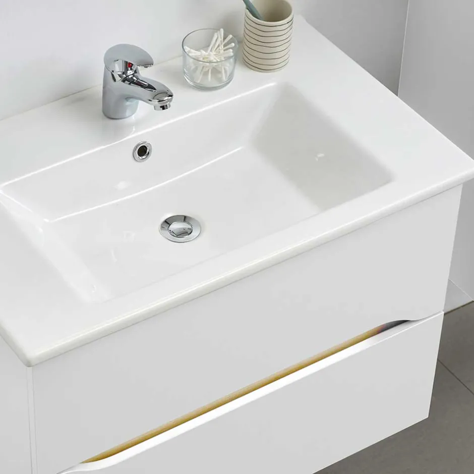 Wohnen Waschtischkonsole mit LED Licht - Zenata