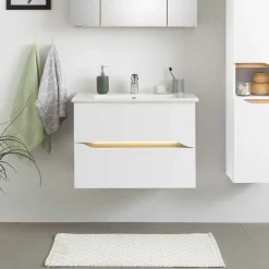 Wohnen Waschtischkonsole mit LED Licht - Zenata
