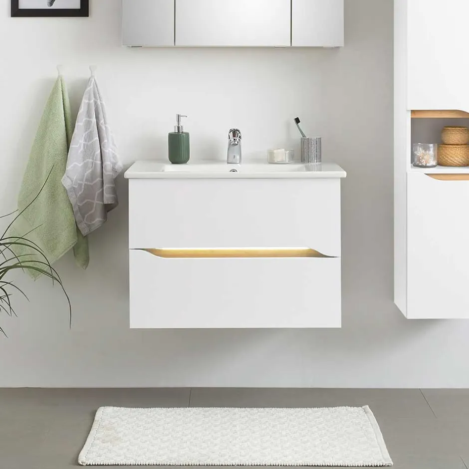 Wohnen Waschtischkonsole mit LED Licht - Zenata