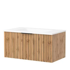 Waschtischkonsole mit Oberschrank Set - Crystoga (dreiteilig)^Wohnen Online