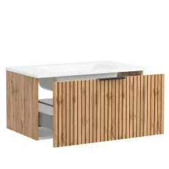 Waschtischkonsole mit Oberschrank Set - Crystoga (dreiteilig)^Wohnen Online