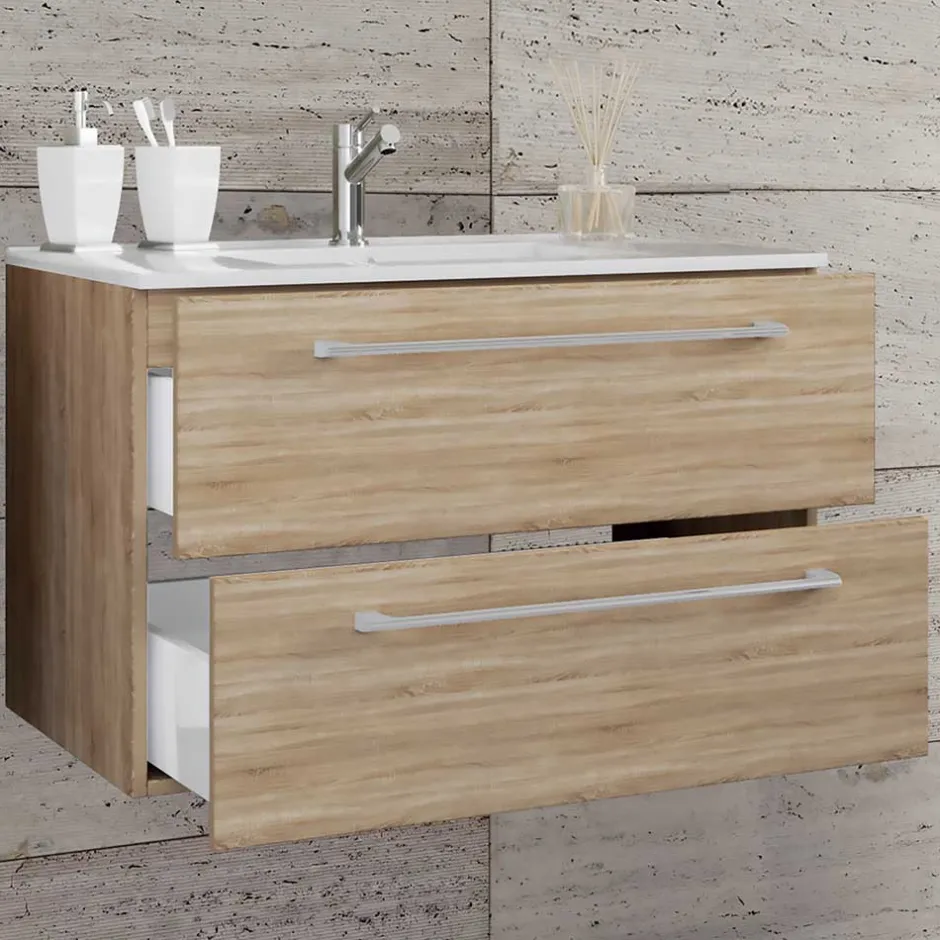 Waschtisch-Konsole mit Waschbecken - Caleena^Wohnen Clearance