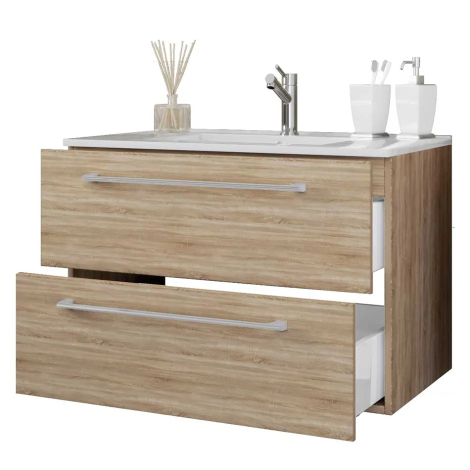 Waschtisch-Konsole mit Waschbecken - Caleena^Wohnen Clearance