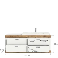 Waschtischkonsole mit Waschbecken und Handttuchhalter - Hihat^Wohnen Clearance