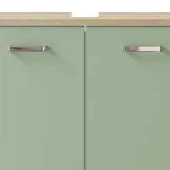 Wohnen Waschtischschrank in Graugrün und Eiche Optik - Spiritana