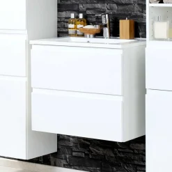 Wohnen Waschtischunterschrank Concetada in Hochglanz Weiß