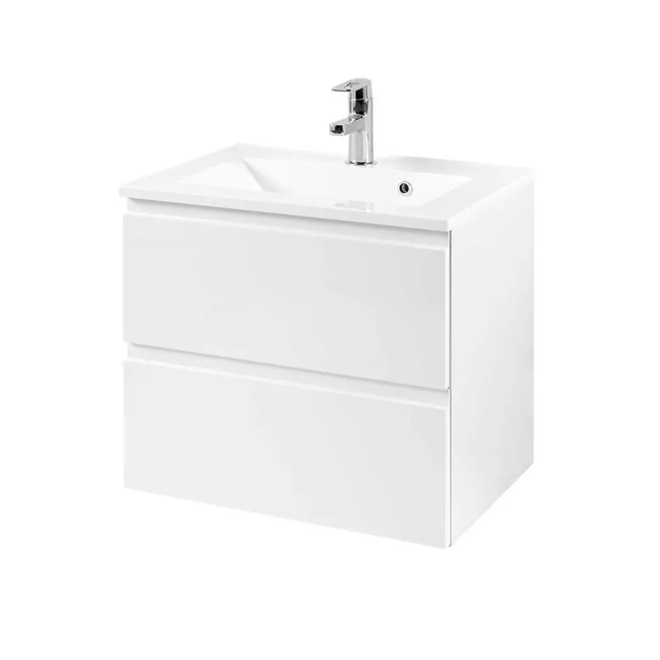 Wohnen Waschtischunterschrank Concetada in Hochglanz Weiß