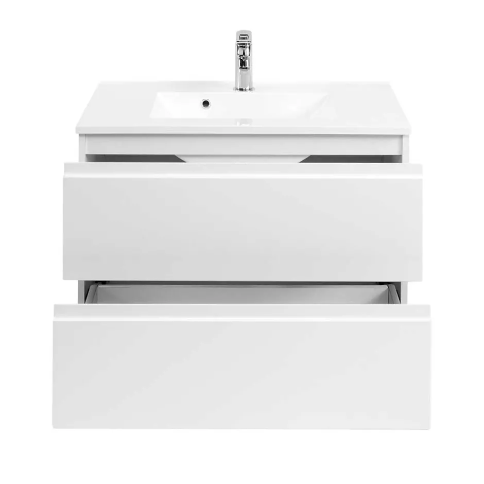 Wohnen Waschtischunterschrank Concetada in Hochglanz Weiß