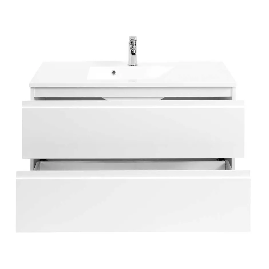 Wohnen Waschtischunterschrank Concetada in Hochglanz Weiß