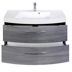 Wohnen Waschtischunterschrank Darina in Grau Holzdekor