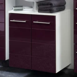 Waschtischunterschrank Laydia in Aubergine Hochglanz^Wohnen Best