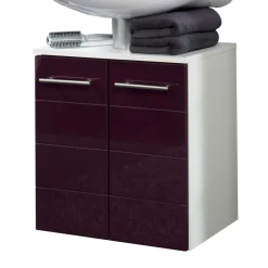 Waschtischunterschrank Laydia in Aubergine Hochglanz^Wohnen Best