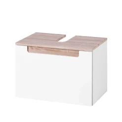 Wohnen Waschtischunterschrank Tymos in Weiß Hochglanz