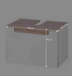 Wohnen Waschtischunterschrank Tymos in Weiß Hochglanz