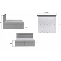 Wohnen Webstoff Boxbett in Magenta - Kitchin