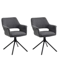Webstoff Tischsessel drehbar - Lameiro (2er Set)^Wohnen Sale