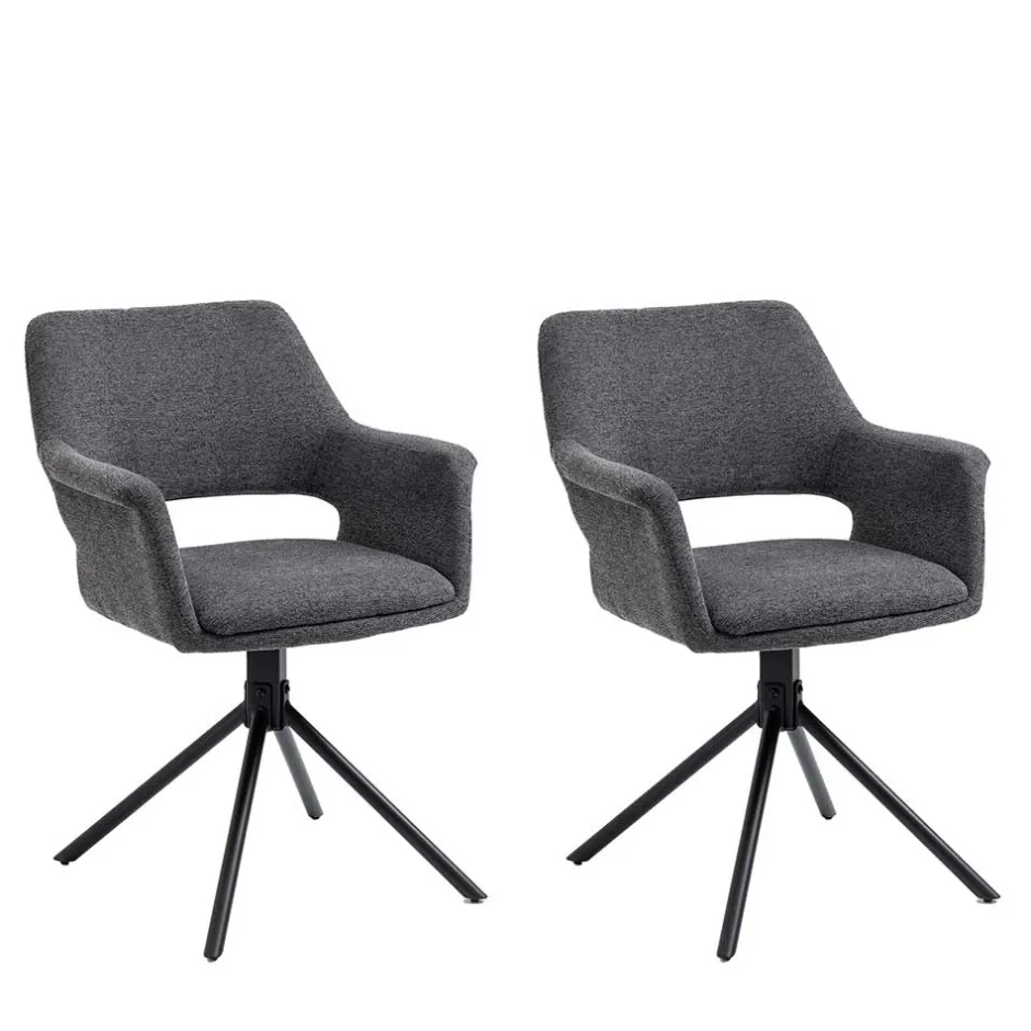 Webstoff Tischsessel drehbar - Lameiro (2er Set)^Wohnen Sale