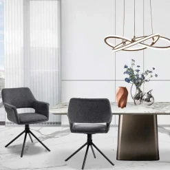 Webstoff Tischsessel drehbar - Lameiro (2er Set)^Wohnen Sale