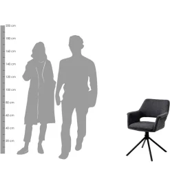 Webstoff Tischsessel drehbar - Lameiro (2er Set)^Wohnen Sale