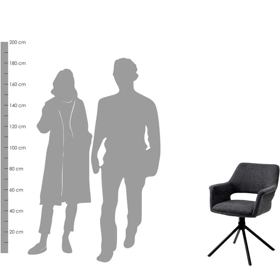 Webstoff Tischsessel drehbar - Lameiro (2er Set)^Wohnen Sale