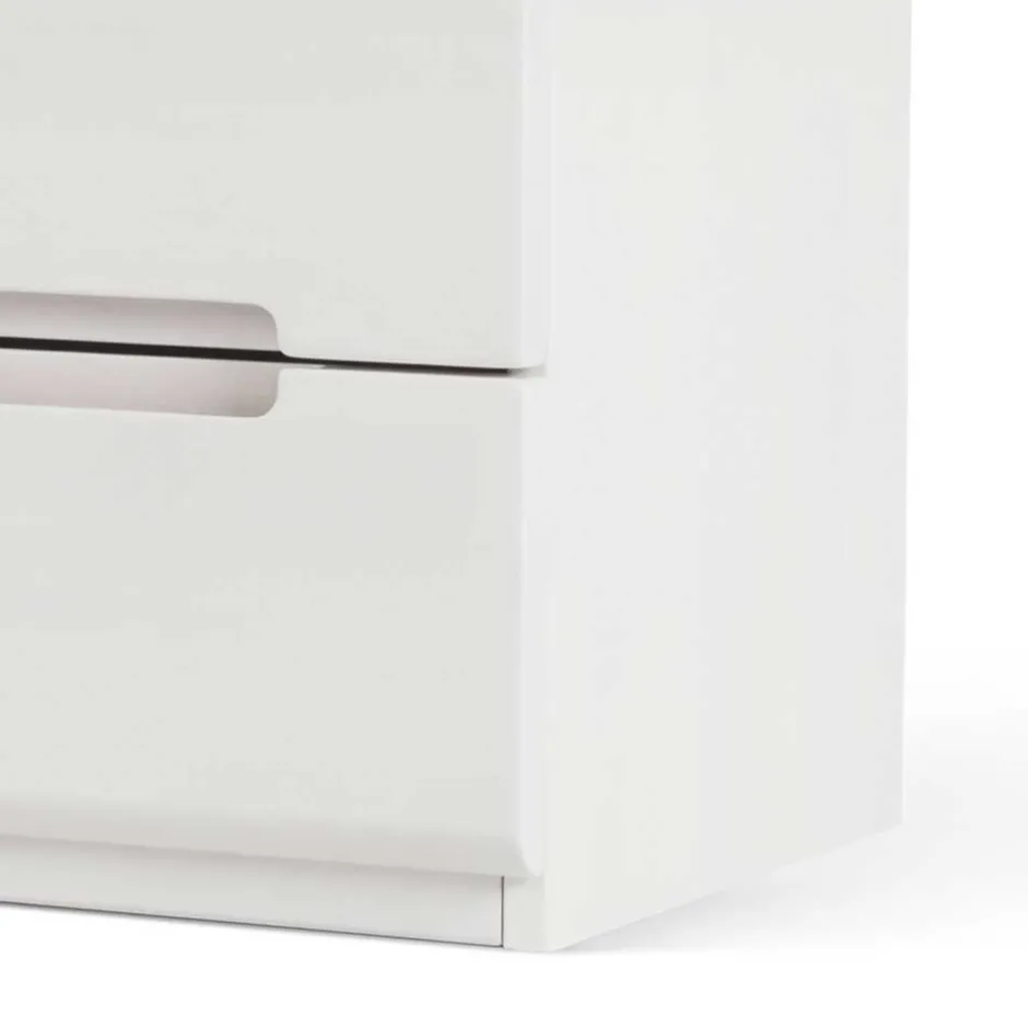 Weiß lackierte Nachtkommode Cantabria aus massiver Buche^Wohnen Hot