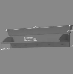 Weiß lackiertes Wandboard aus Kiefernholz - Satumare^Wohnen Best
