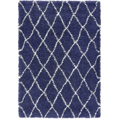 Wohnen Weicher Läufer Teppich mit Hochflor in Blau - Tanko