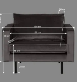 Weicher Sessel im kantigen Retro Design Nustra mit Samt Gelb^Wohnen Best
