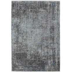 Wohnen Weicher Teppich in Grau und Türkis - Serena