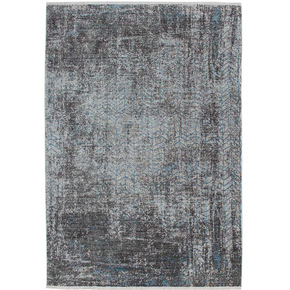 Wohnen Weicher Teppich in Grau und Türkis - Serena