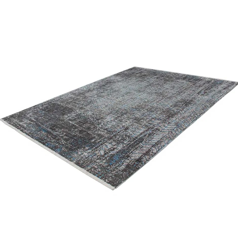 Wohnen Weicher Teppich in Grau und Türkis - Serena