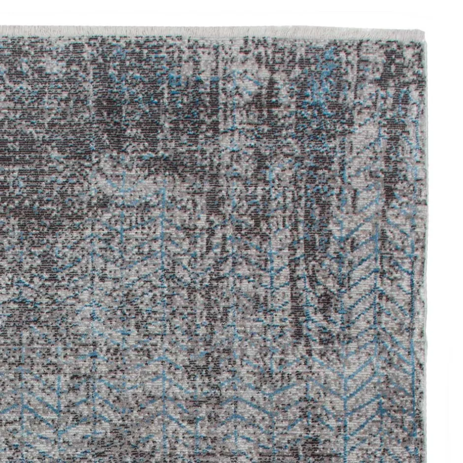 Wohnen Weicher Teppich in Grau und Türkis - Serena