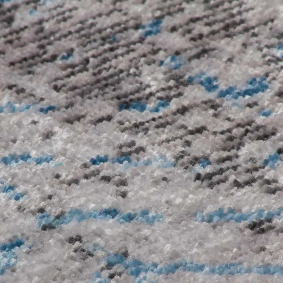 Wohnen Weicher Teppich in Grau und Türkis - Serena