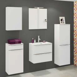 Wohnen Weiße Bad Ausstattung mit LED - Livendas (fünfteilig)