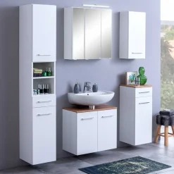 Weiße Badezimmermöbel Einrichtung - Lasdias (fünfteilig)^Wohnen Discount