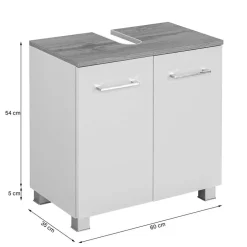 Weiße Badezimmermöbel Einrichtung - Lasdias (fünfteilig)^Wohnen Discount