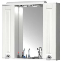 Wohnen Weiße Badmöbel klassisch Set - Akira (dreiteilig)