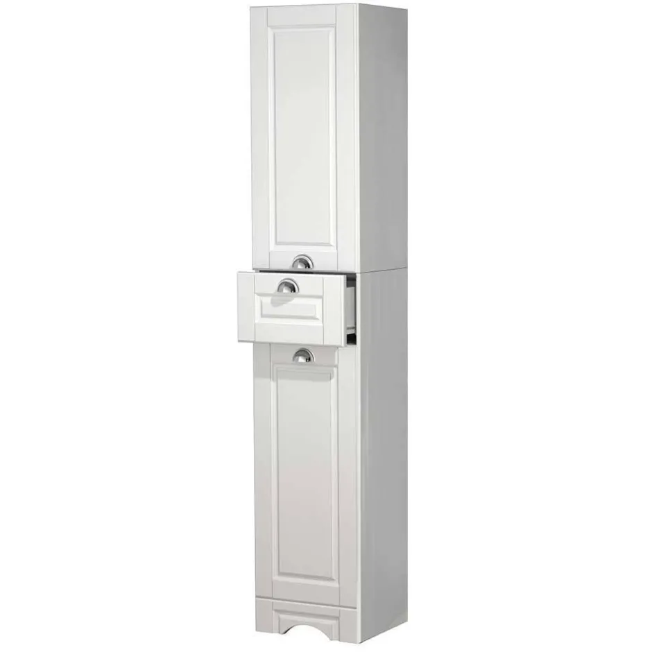 Wohnen Weiße Badmöbel klassisch Set - Akira (dreiteilig)