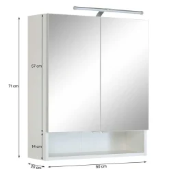 Weiße Badmöbel Kombi zum Aufstellen - Skiranov (vierteilig)^Wohnen New