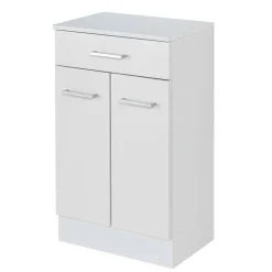 Weiße Badmöbel Kombi zum Aufstellen - Skiranov (vierteilig)^Wohnen New