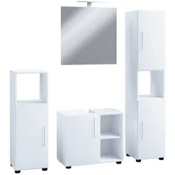Weiße Badmöbel Kombination Set - Sua (vierteilig)^Wohnen New