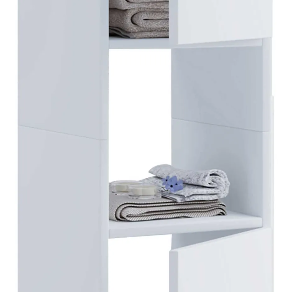 Weiße Badmöbel Kombination Set - Sua (vierteilig)^Wohnen New