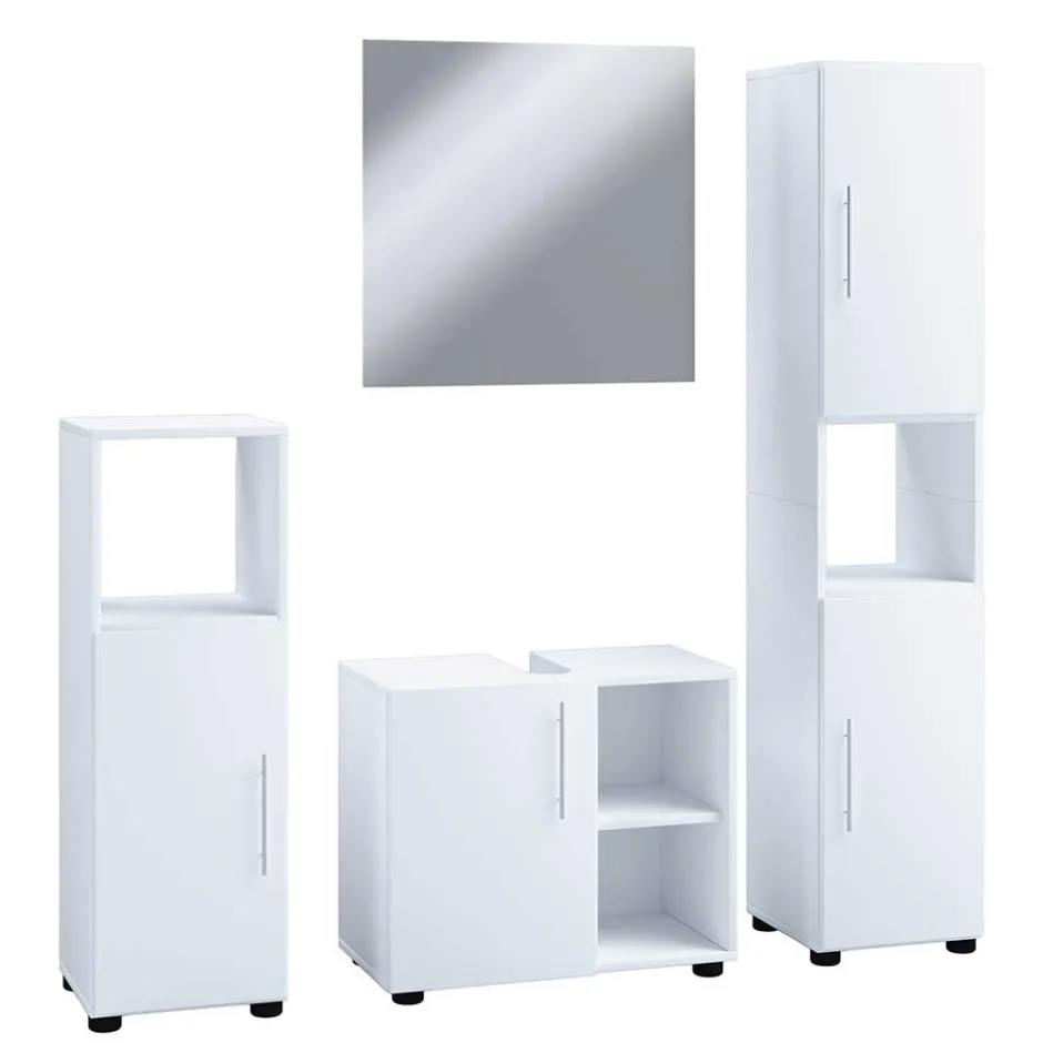 Weiße Badmöbel Kombination Set - Sua (vierteilig)^Wohnen New