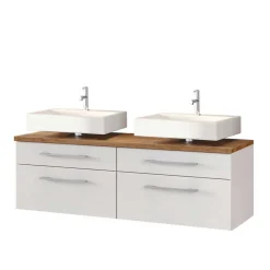 Weiße Badmöbel Waschplatz - Enwicos II (dreiteilig)^Wohnen Discount