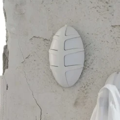 Wohnen Weiße Design Klapphaken in Oval - Egetaria (6er Set)