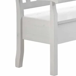 Wohnen Weiße Eckbank Onesti aus Kiefer massiv