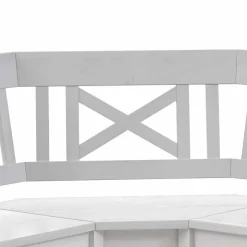 Wohnen Weiße Eckbank Onesti aus Kiefer massiv