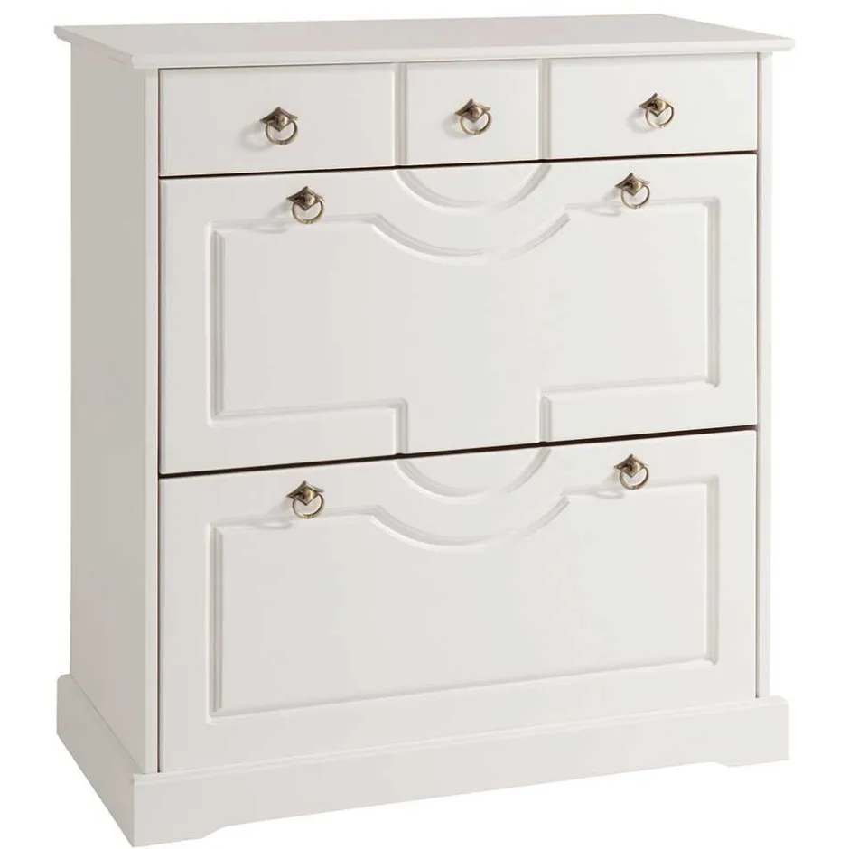 Wohnen Weiße Flurmöbel im Landhausstil - Vesrav (dreiteilig)